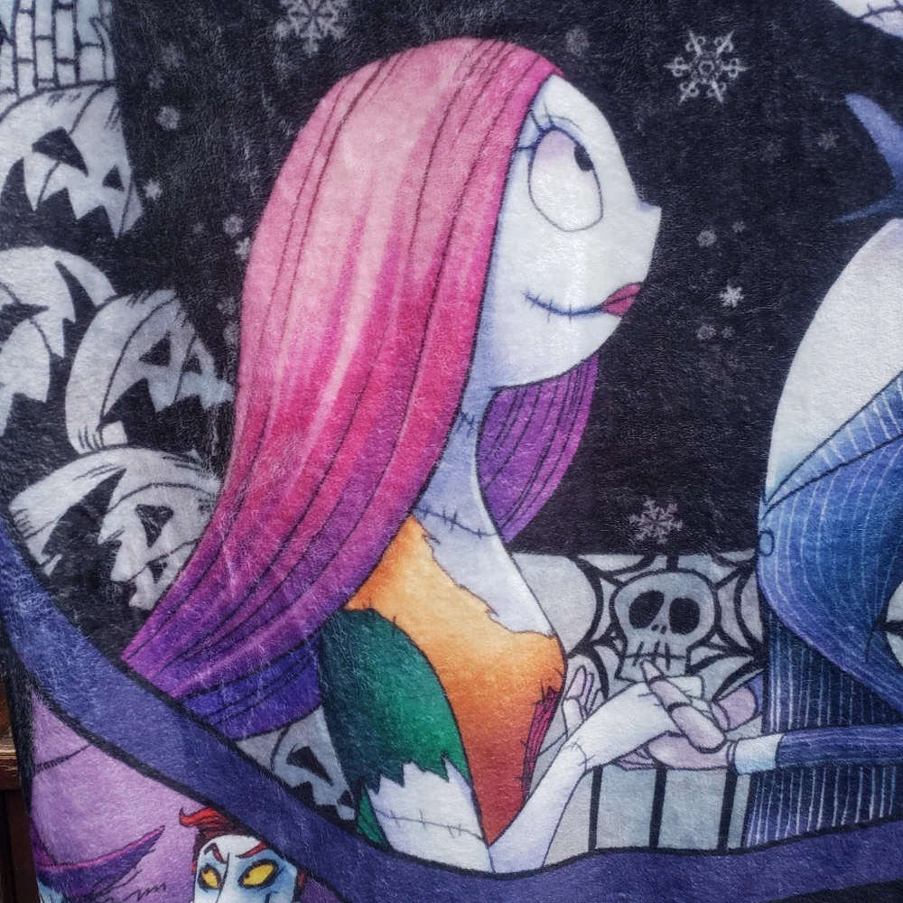 The Nightmare Before Christmas Jack & Sally Soft Fleece Throw Blanket